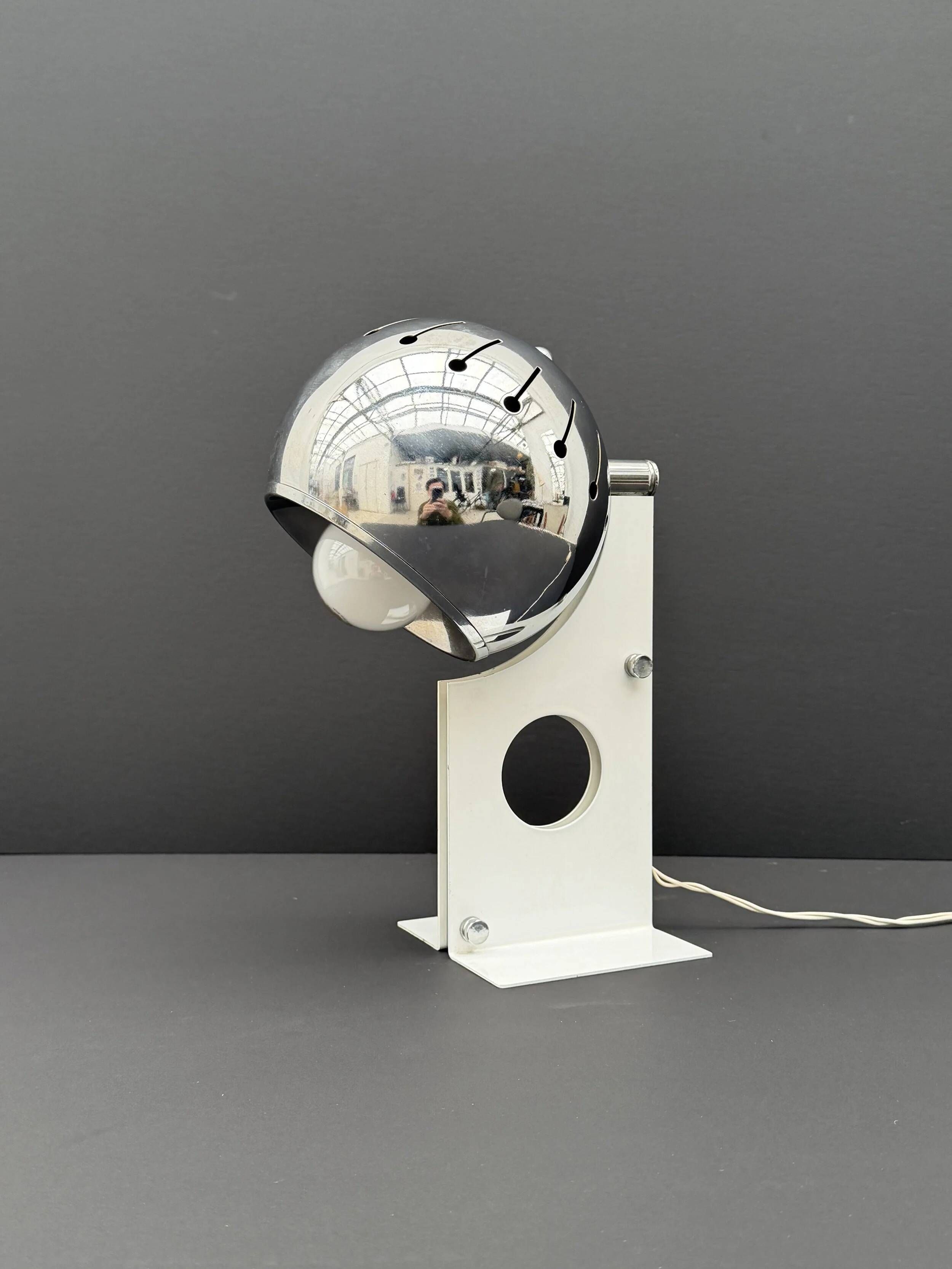 STILNOVO FILAB lamp in metal and chrome, Italy 1970