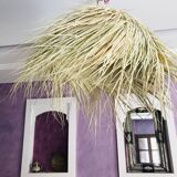 Bohemian straw pendant light 40cm - Ball, Wicker lampshade