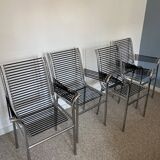 Set of 4 ‘bungee’ lounge chairs