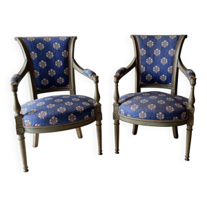 Paire de fauteuils directoire