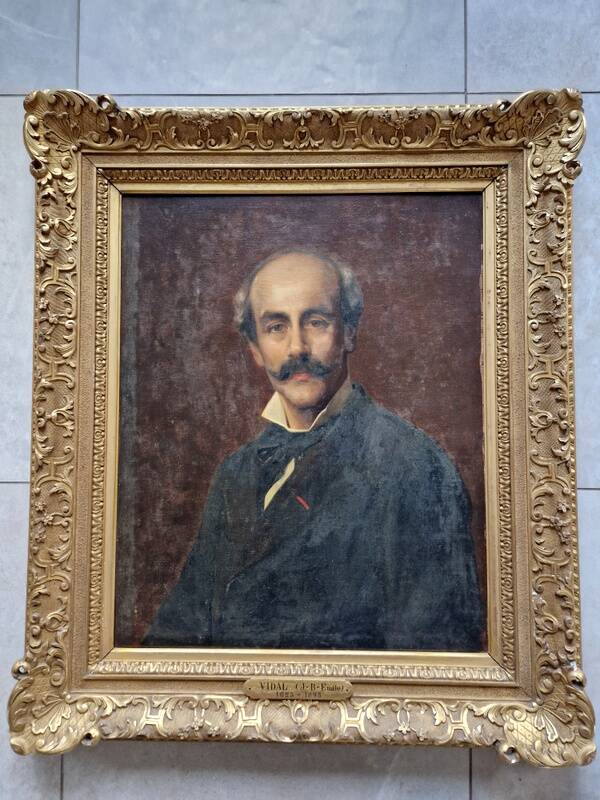 Eugène Girardet (1853-1907) - Oil on canvas - Portrait of Vidal - 19th century