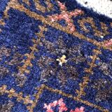 Ancien tapis oriental 111x195 - dominante bleu