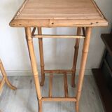 Pair of bamboo side tables