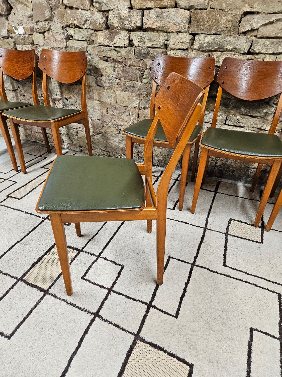 Set of 6 danish chairs 1960
