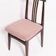 Mid-Century Beech Chair in Pale Pink Boucle, Walnut Wood, by M. Zielinski, Europe, 1960s