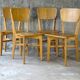 Lot de 4 chaises style Prouvé "Recontruction" - réedition 1980 -