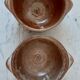 Duo of ear bowls in artisanal sandstone 70s