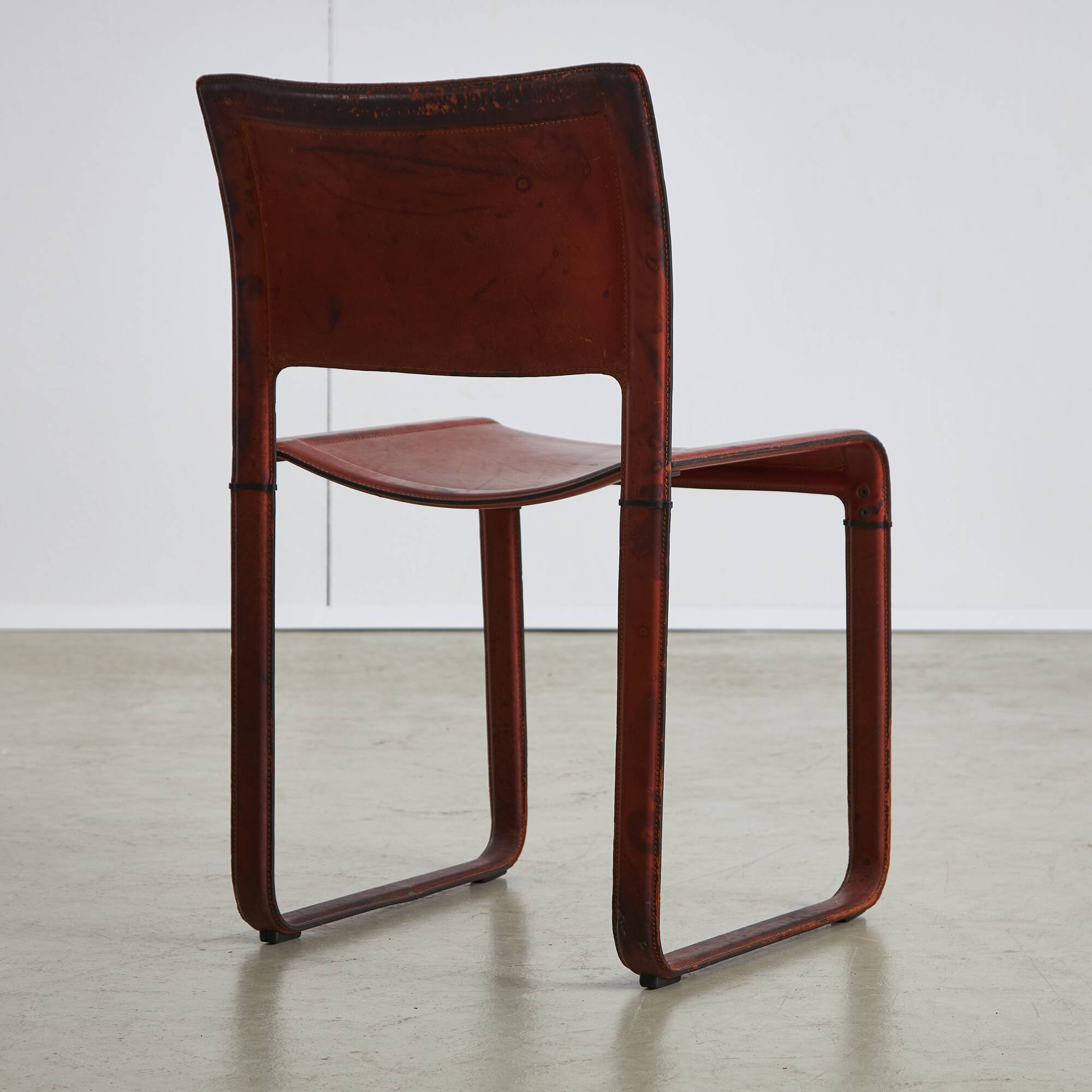 Set of 4 Sistina Strap Chair by Tito Agnoli for Matteo Grassi, 1980s