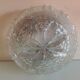 Structured glass round ceiling lamp vintage 60s-70s