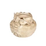 "Owl" vase in patinated stoneware