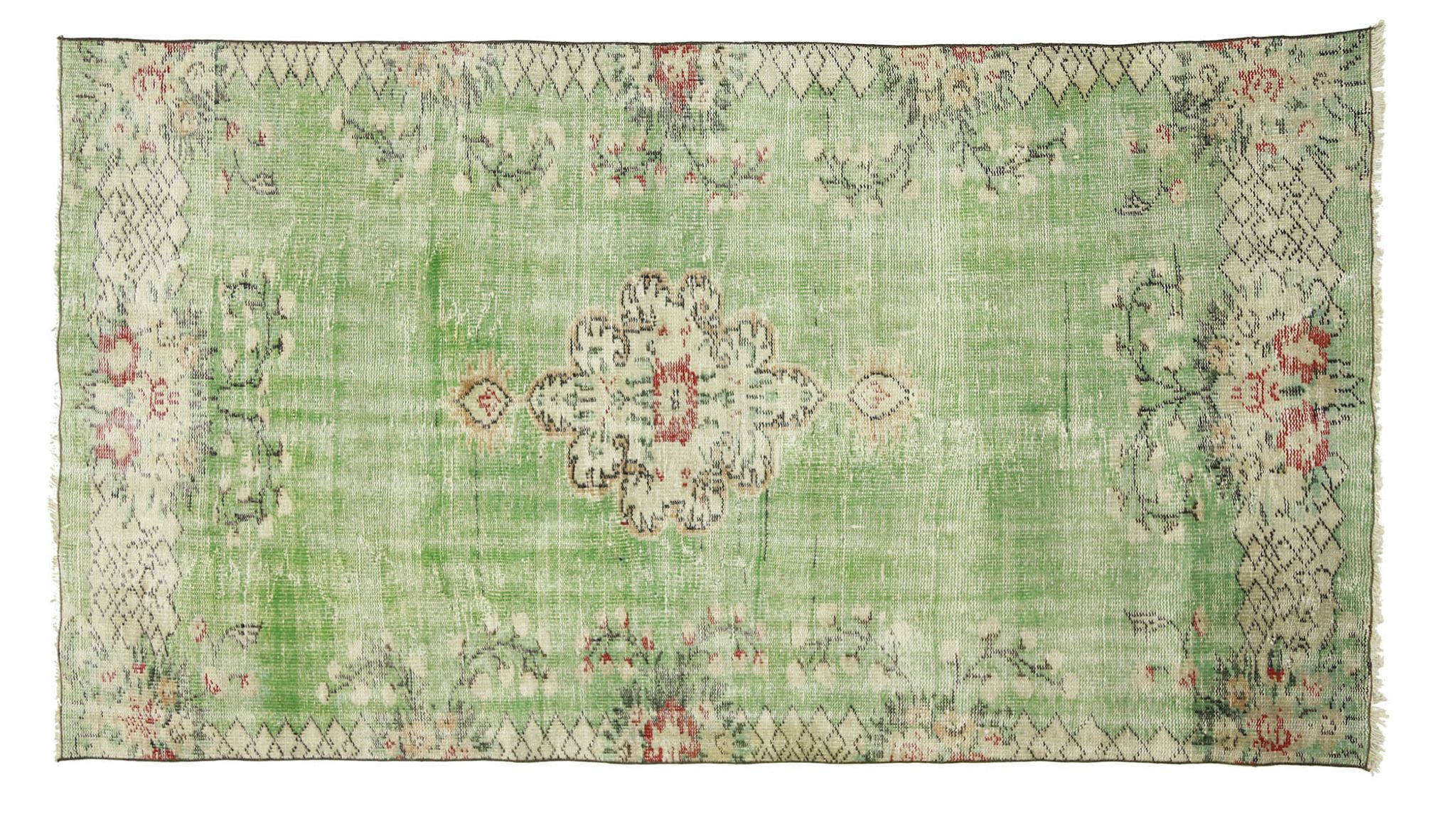 Anatolian handmade vintage rug 241 cm x 131 cm