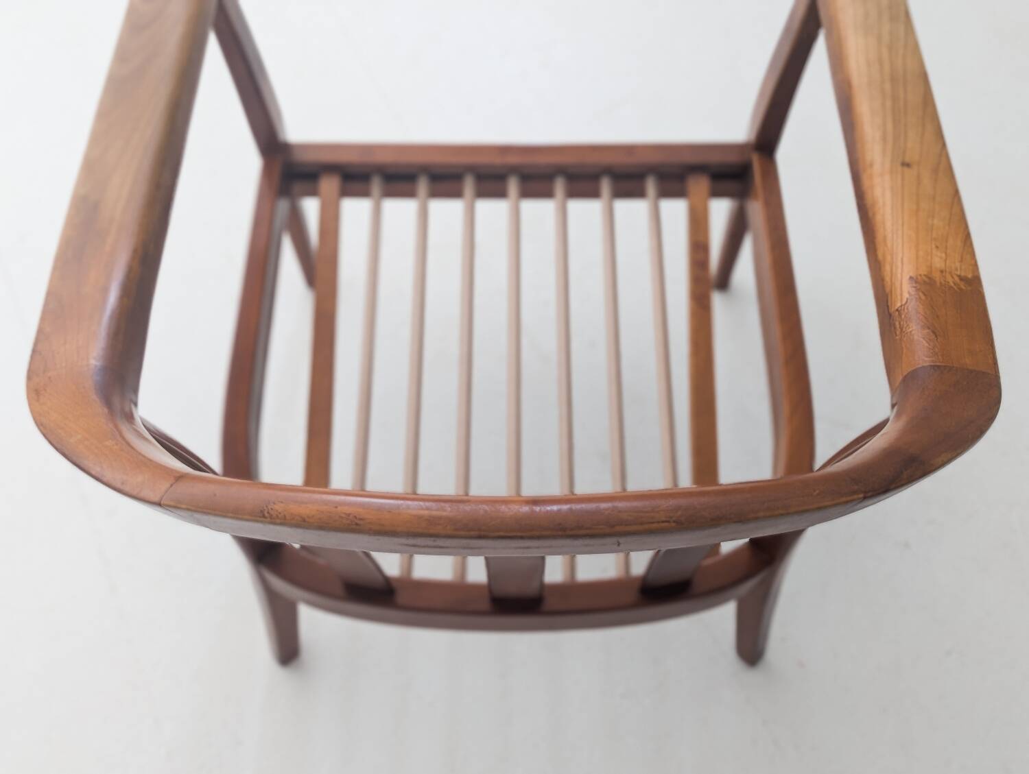 Mid-Century Wilhelm Knoll Cherry Wood Armchairs, Germany, 1960s