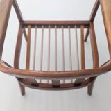 Mid-Century Wilhelm Knoll Cherry Wood Armchairs, Germany, 1960s