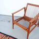 Vintage Thonet teak armchair, retro 1960s–70s style.