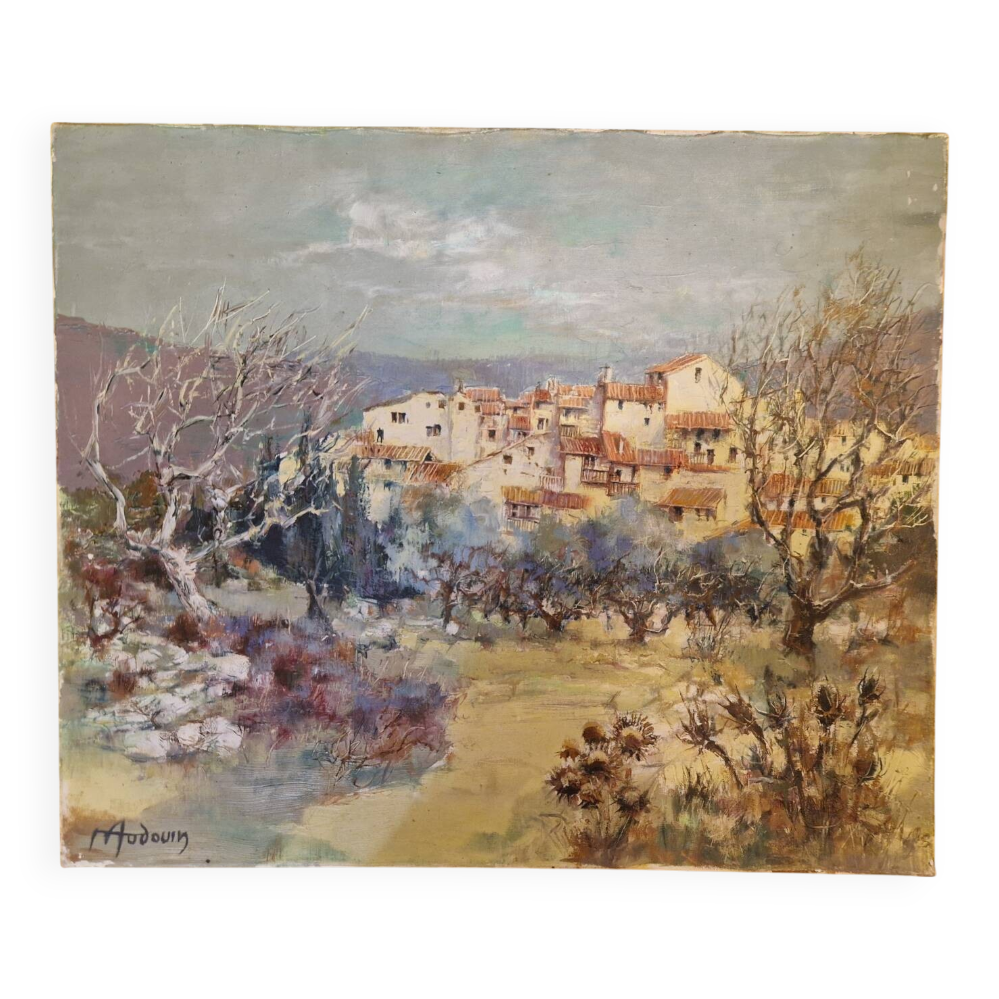 Tableau peinture oliviers