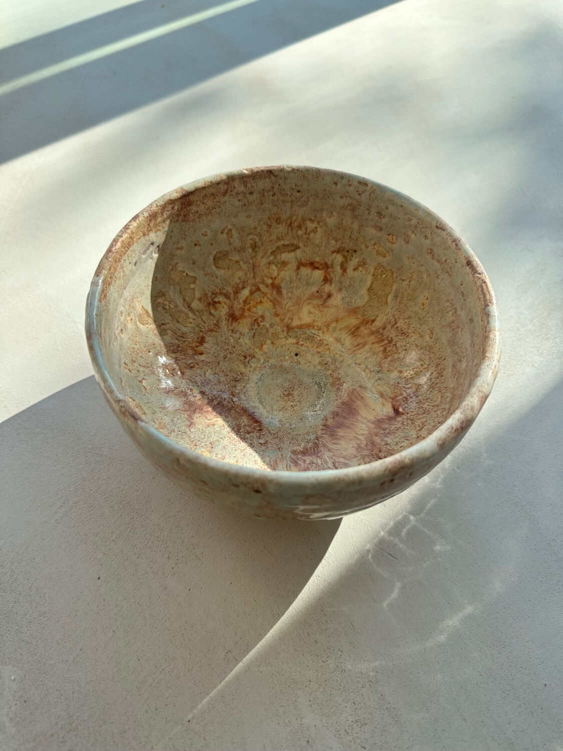 Large handmade stoneware bowl - unique piece