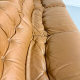 Vintage 1970s De Sede DS-40 camel leather 3-seater sofa