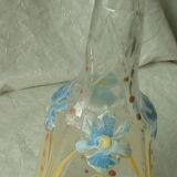 Legras enameled glass carafe in bold enamel late 19th century