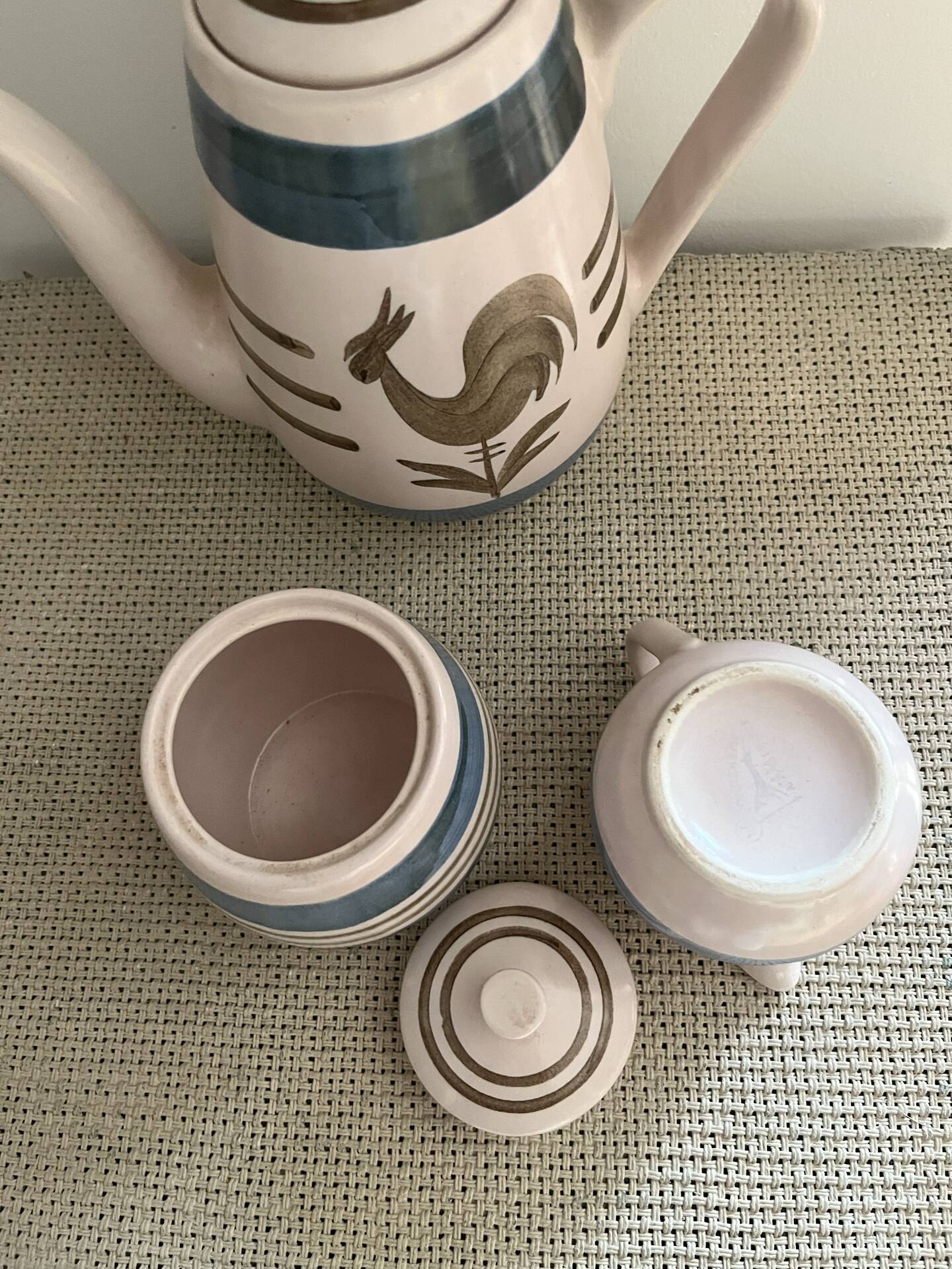 Teapot, sugar bowl, milk jug