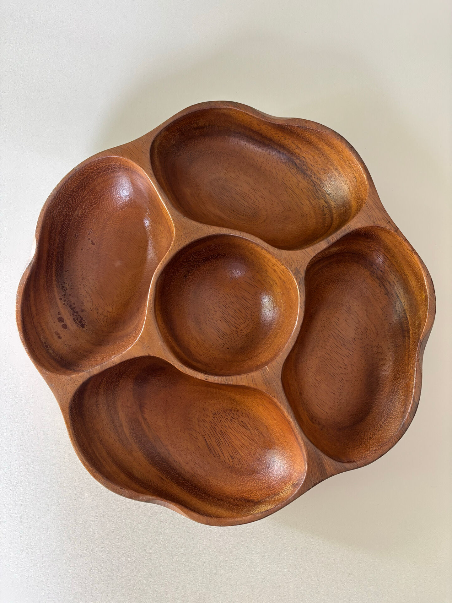 Teak wood aperitif platter