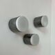 Set of 3 vintage Raak wall lights, aluminum and opaline, Holland 1960
