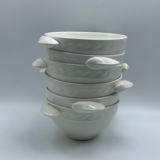 Six bowls for fish soup or Gien mussels