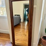 Light wooden tabletop mirror - vintage charm