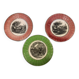 Digoins Sarreguemines talking plates late 19th century