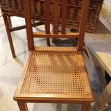 Pair of old caned chairs