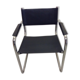 Chair leatherette and brass