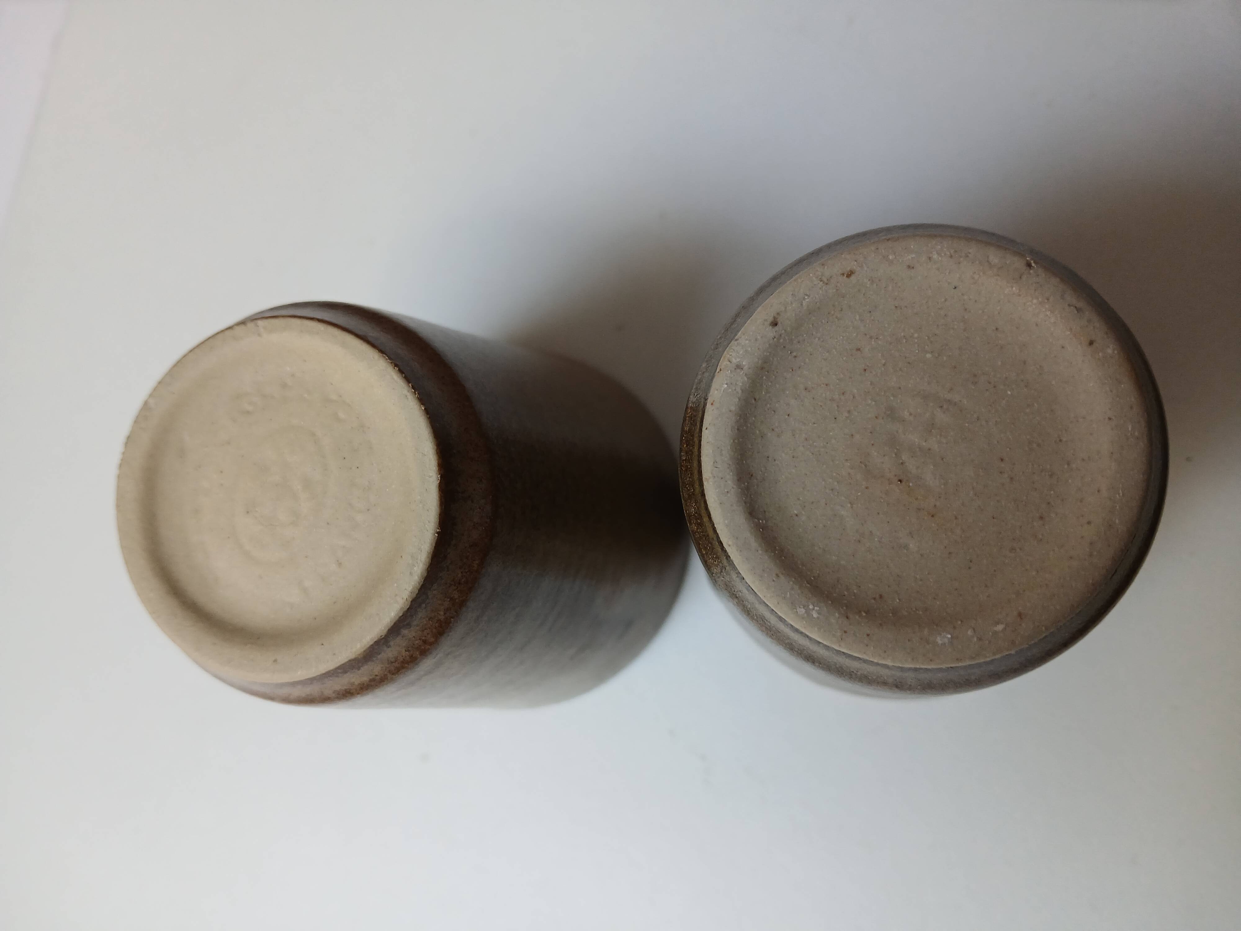 vintage stoneware glasses