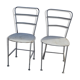 Paire de chaises de jardin en fer forgé