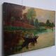Huile sur toile "Promenade en barque"