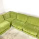 Vintage green velvet elemental sofa
