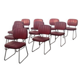 Suite de 10 chaises vintage us