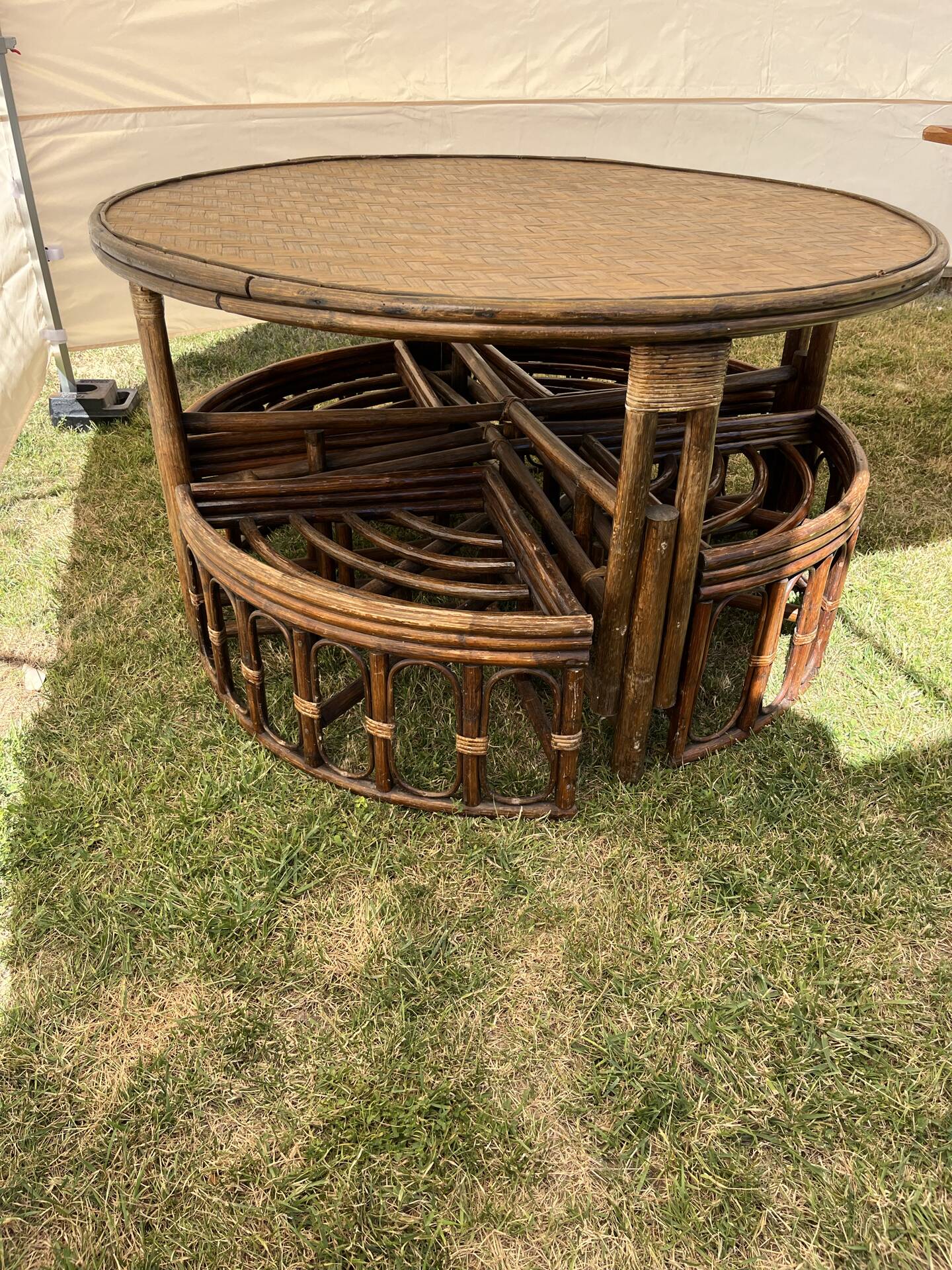 Rattan garden furniture
