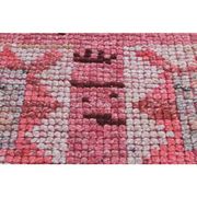 Tribal Turkish Vintage Runner, Pink Purple Handmade Oushak Runner 95x304