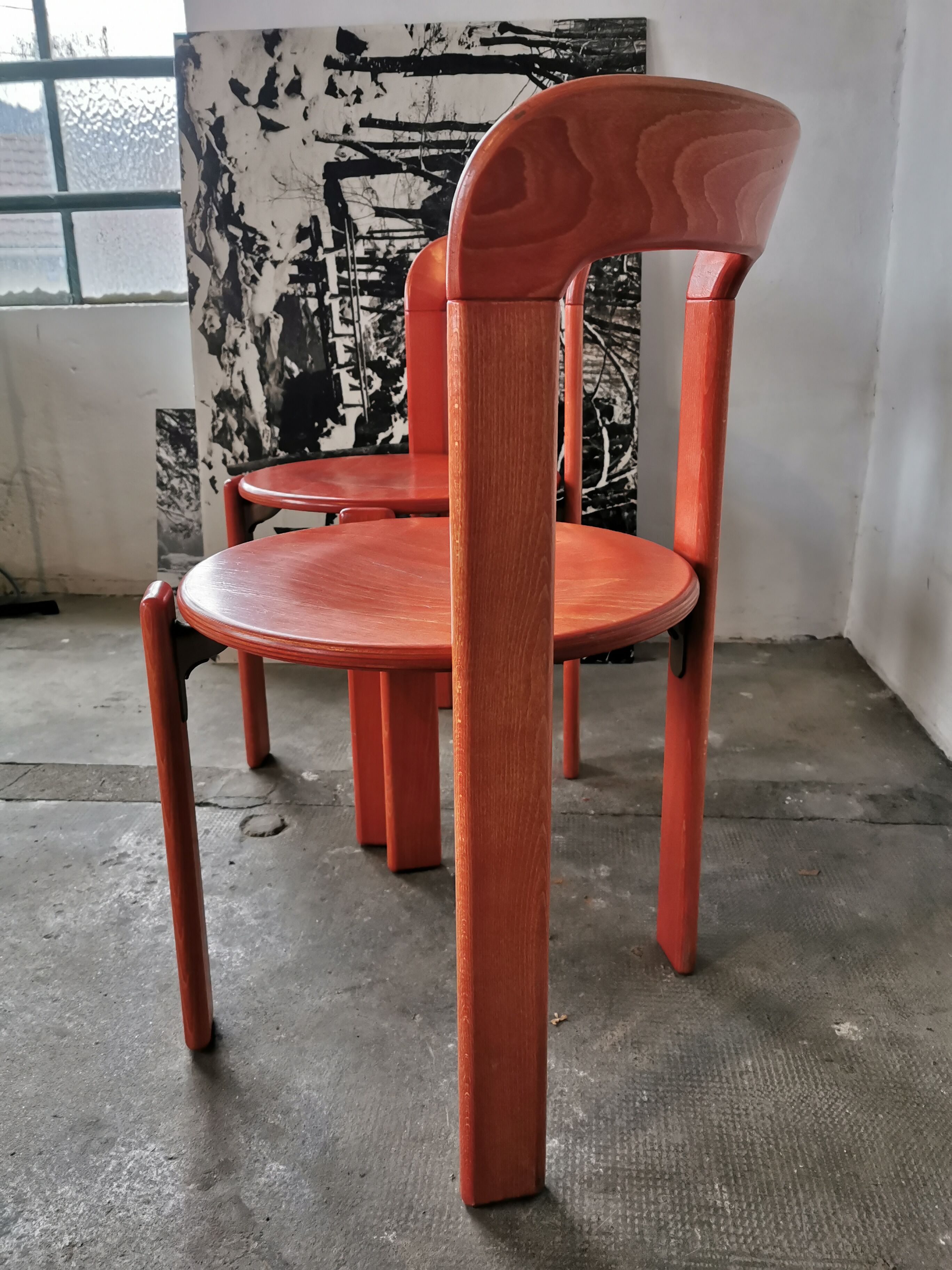 Pair of Rey chairs by Bruno Rey