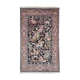 Tapis en soie Qom (soie sur coton) scène de chasse Cachemire 1950s