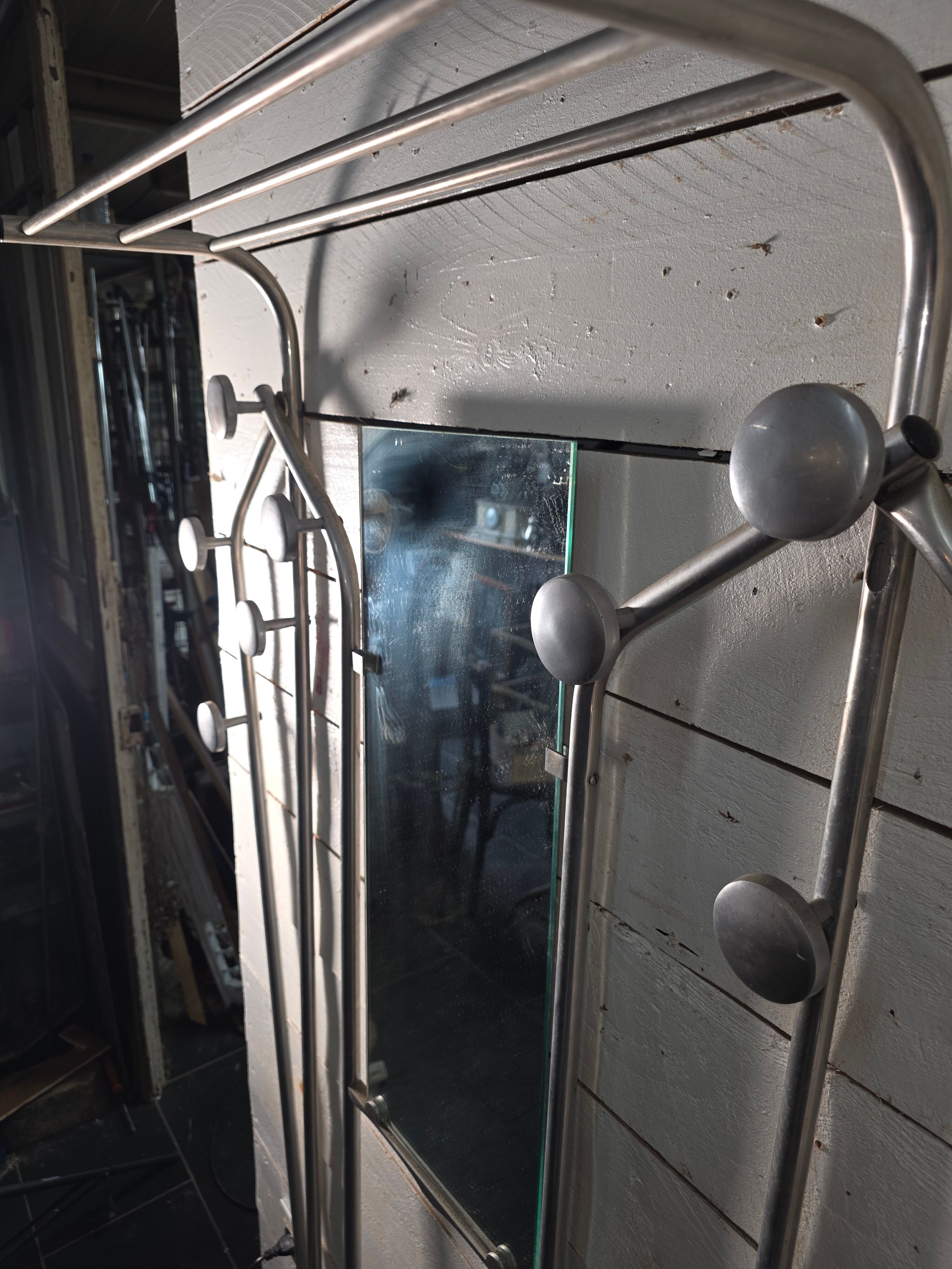 Aluminium coat rack from the 1950s.