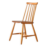 1960s Swedish "Pinnstol" chair - Teak seat with beech frame