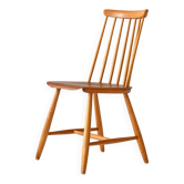 1960s Swedish "Pinnstol" chair - Teak seat with beech frame