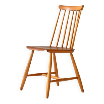 1960s Swedish "Pinnstol" chair - Teak seat with beech frame