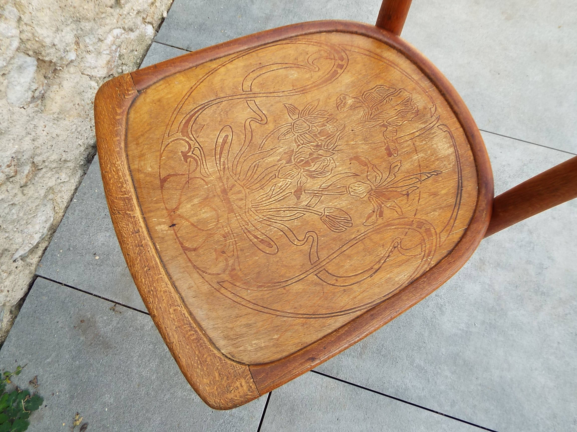 Decorated seated bistro chair