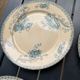 4 plates iron earth Royat sarreguemines U&C