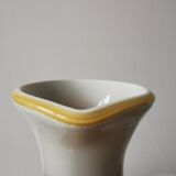 Vintage Murano Cased Glass Vase: Retro Orange Ceramic, 70s Yugoslavia