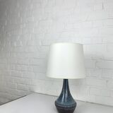 Danish table lamp in blue ceramic, Soholm Stentøj, Scandinavian Denmark