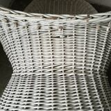 Braided rattan armchair