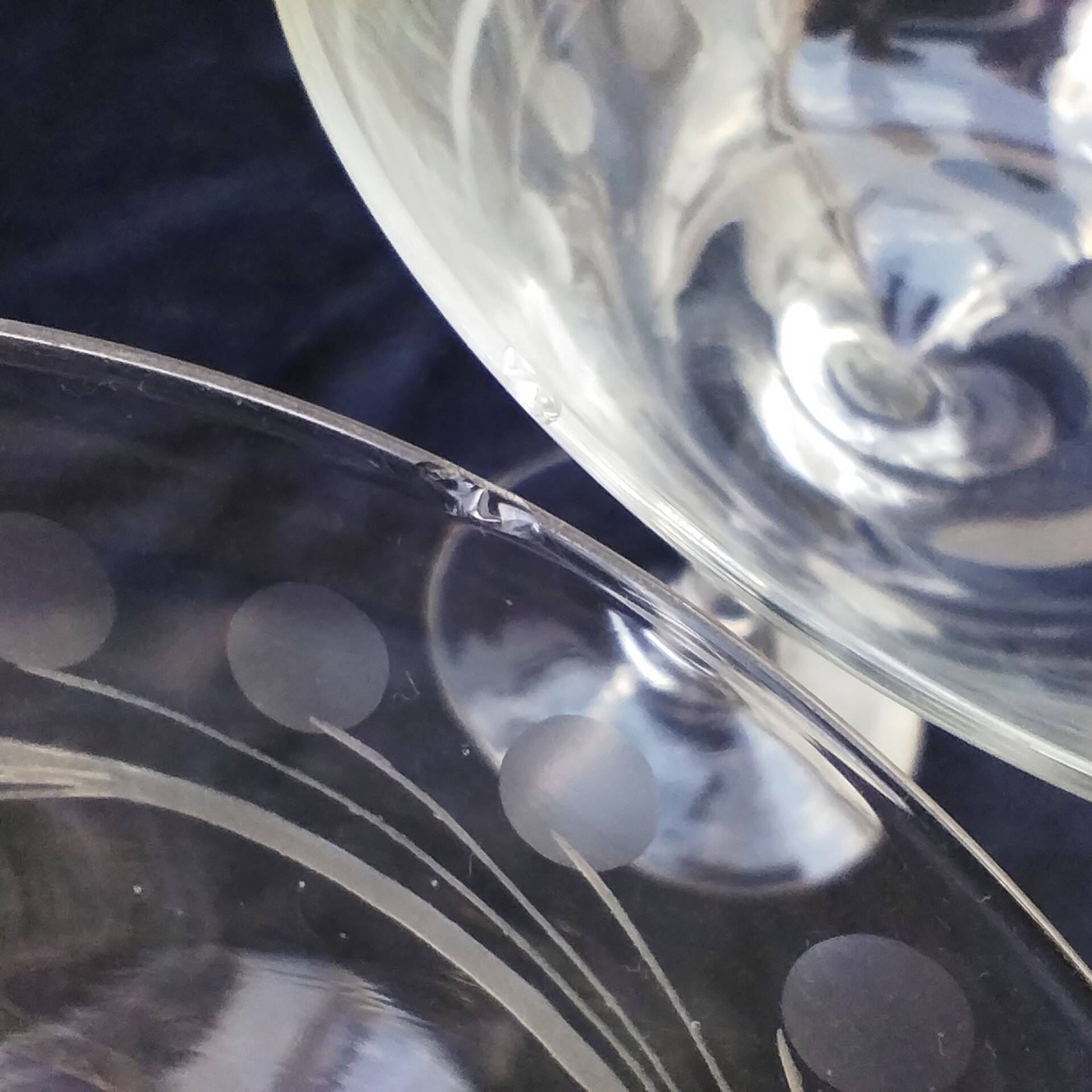 7 coupes champagne verre frise ciselée