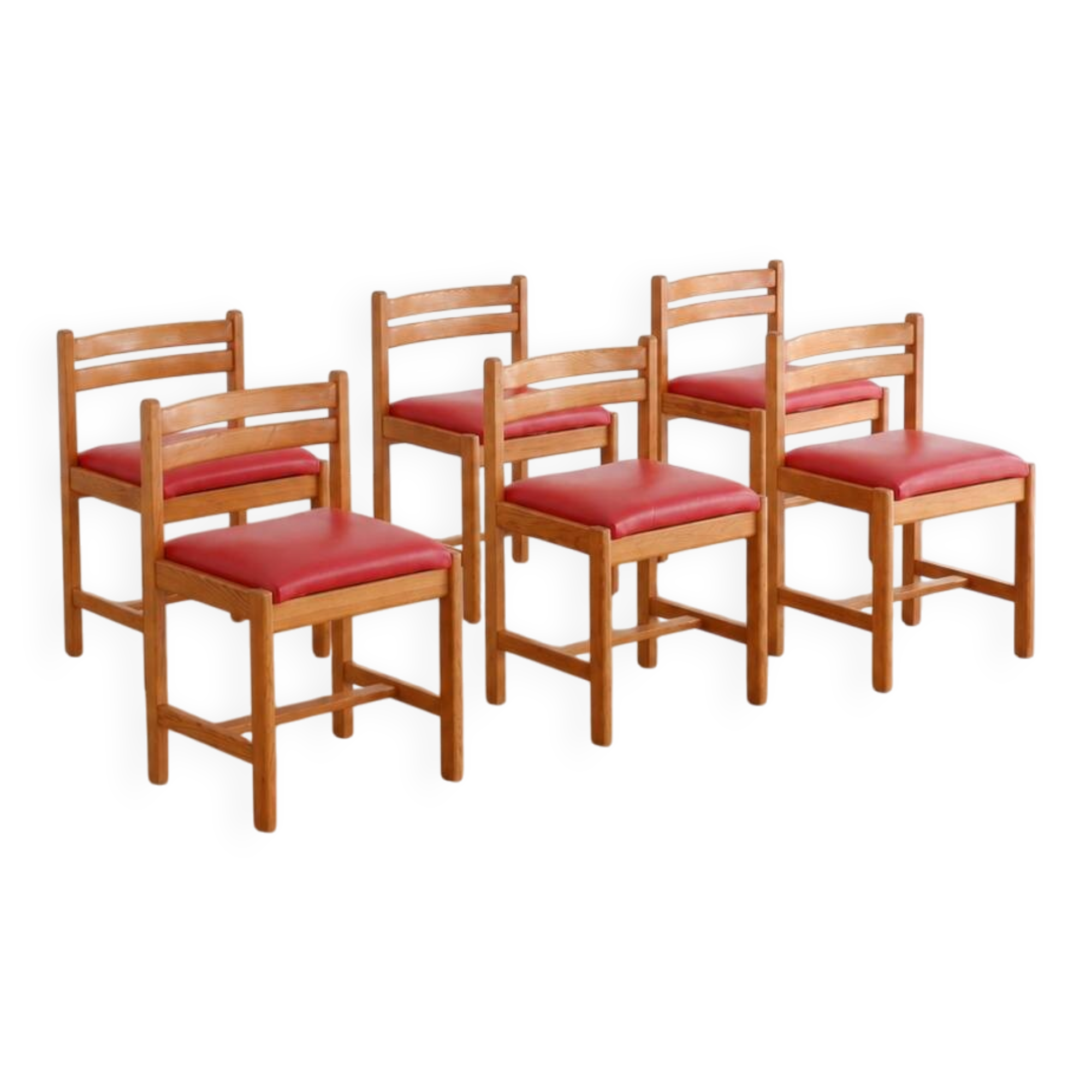 Set of 6 "Asserbo" dining chairs in pine by Borge Mogensen for Karl Anderson & Söner